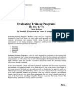 Evaluating Training Programs The Four Le