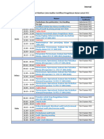 Agenda Inhouse Training Auditor PHL IFCC - PT RAPP