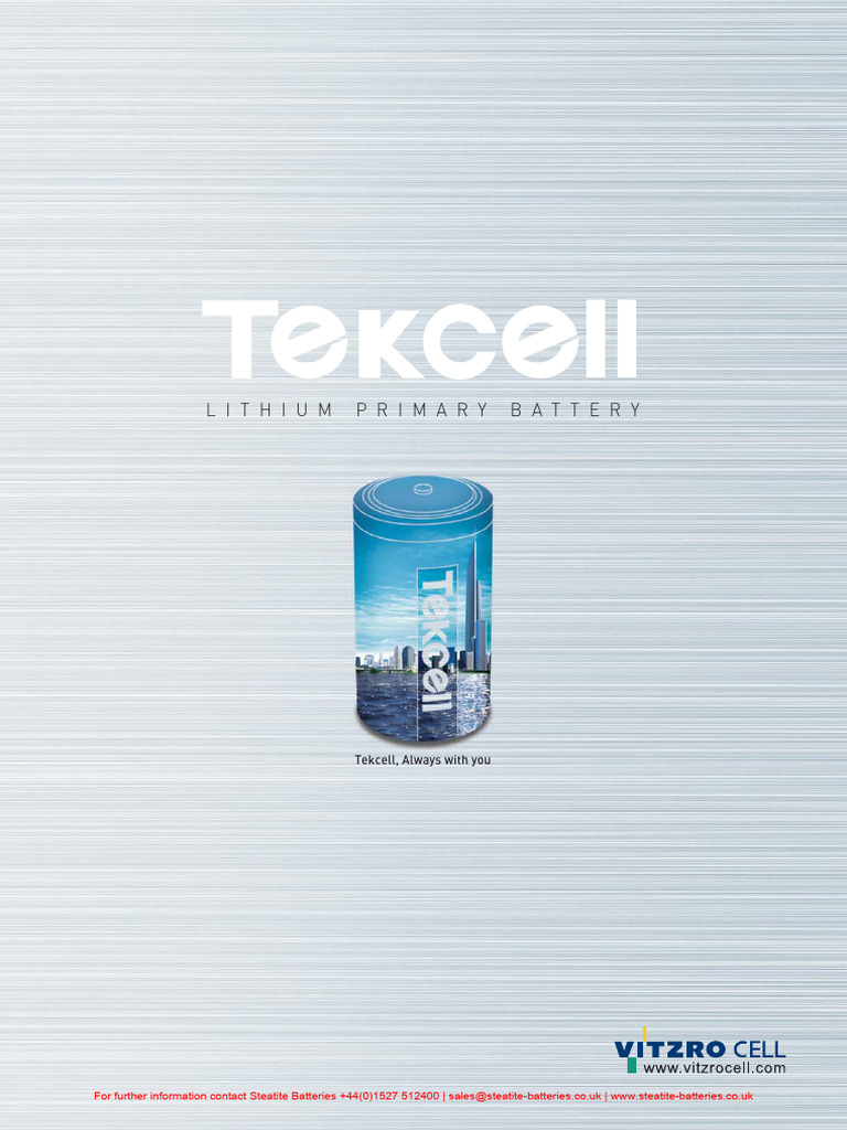 Tekcell Catalog | PDF | Rechargeable Battery | Capacitor