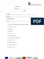 Diagnóstico Matemática Ensino Básico