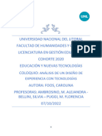 FOOS, Carolina - Coloquio - Educación y Nuevas Tecnologíass - LGE Cohorte 2020