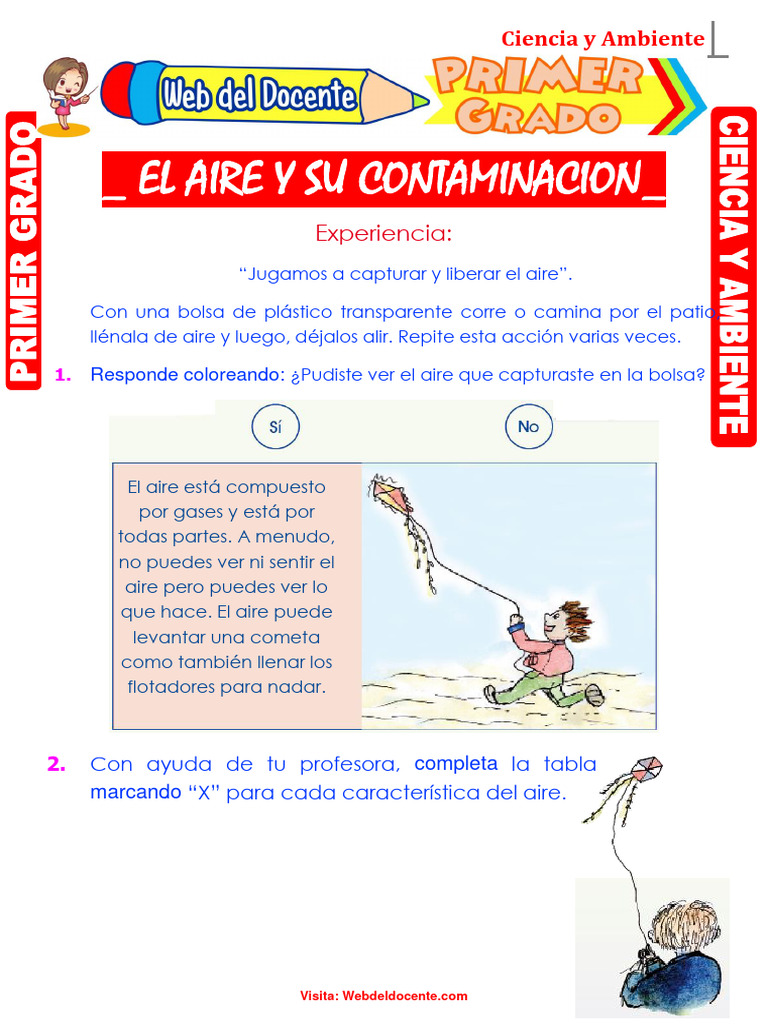Actividades sobre el aire para niños | PDF | Atmósfera de tierra ...