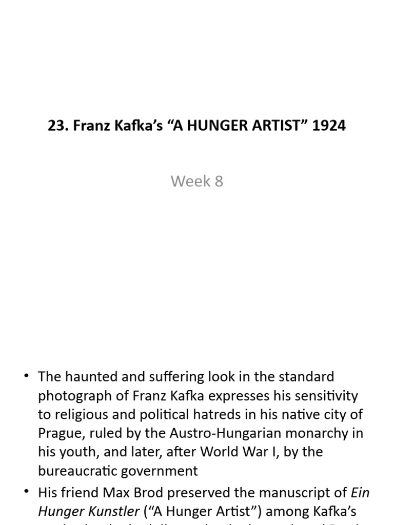 Kafka's A Hunger Artist | PDF | Franz Kafka