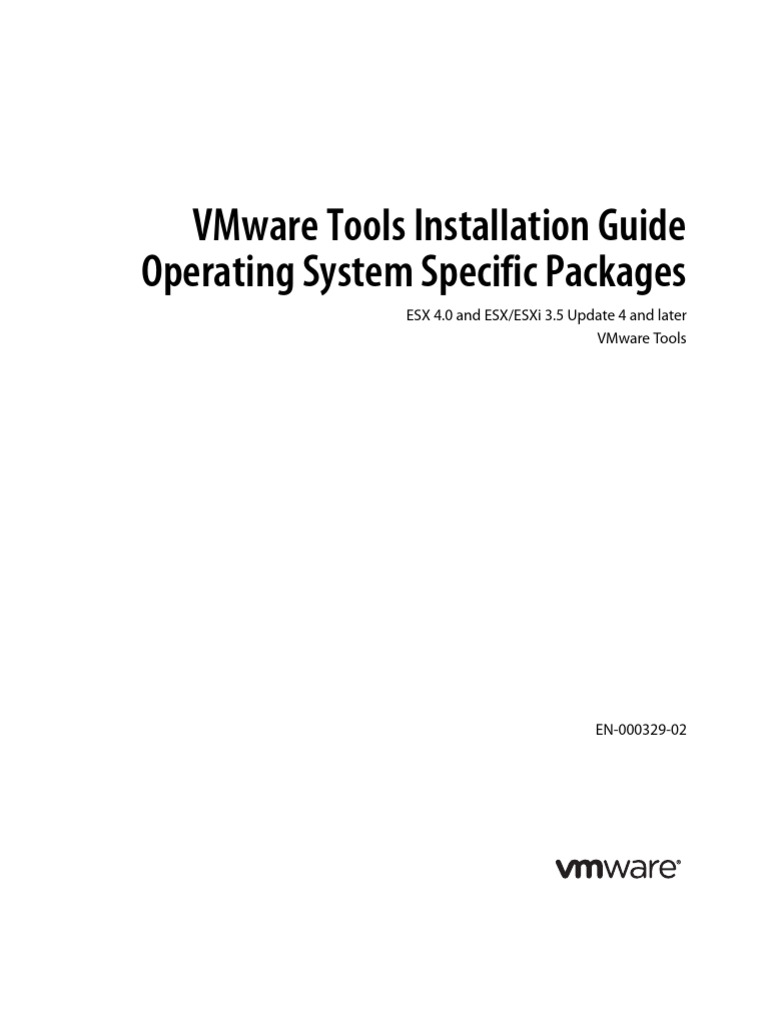 Vmware Tools Guide Linux Osp Install Guide PDF Computing Linux