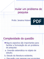 Como Formular Um Problema de Pesquisa