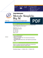 Latihan Soal Minggu 4 - Metode Simpleks Big M