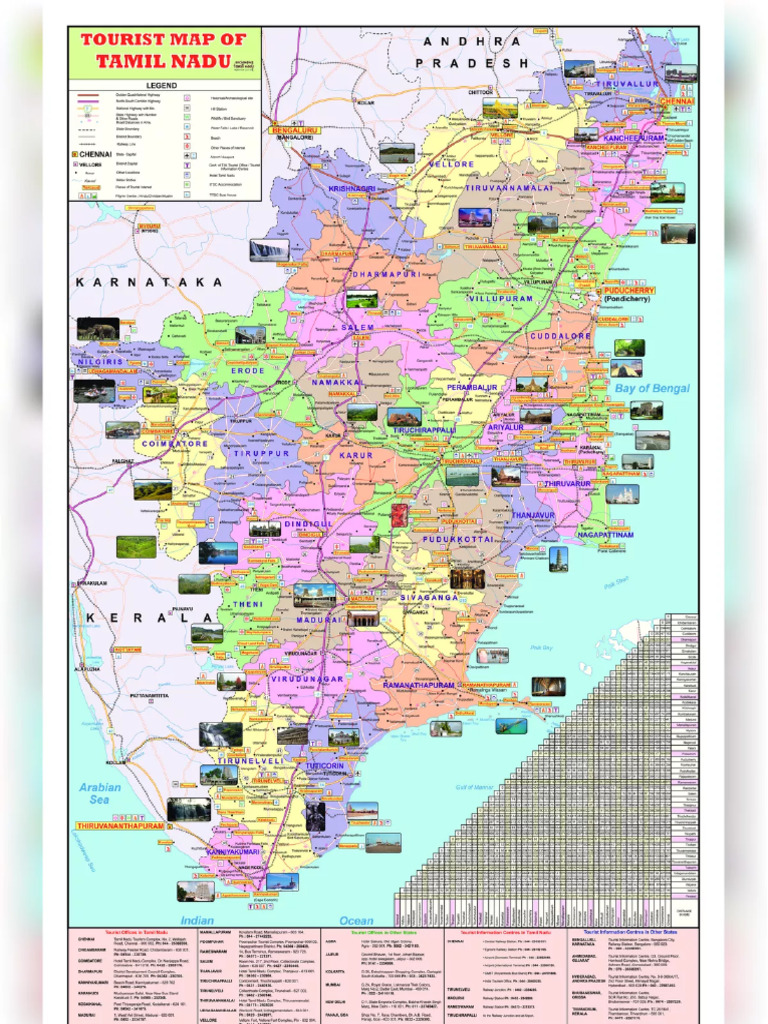 Tamil Nadu Tourist Map. PDF | PDF