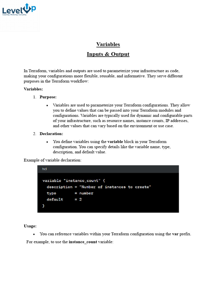 Variables Inputs & Outputs | Download Free PDF | Variable (Computer ...