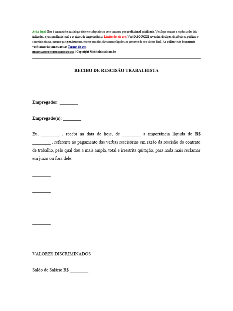 Recibo Rescisao | PDF