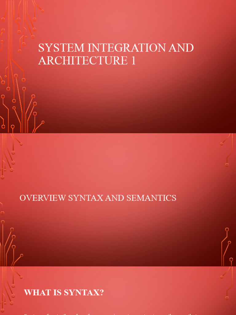 System Integration And Architecture Book