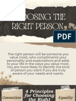 Choosing Tghe Right Person
