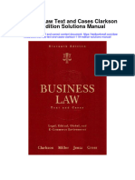 Business Law Text and Cases Clarkson 11th Edition Solutions Manual