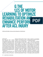 Applying The Principles of Motor Learning ACL Injury