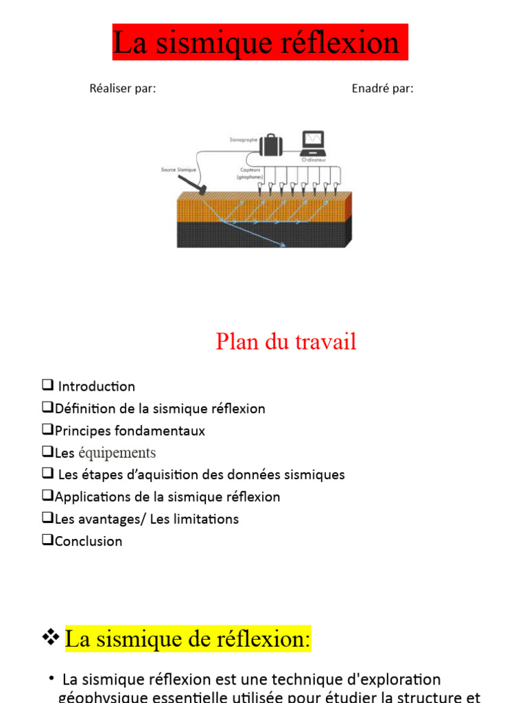 La Sismique | PDF | Prospection sismique | Sismologie