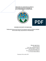 Informe Extensión Universitaria Caserio Los Encinos Municipio de San Andrés Itzapa