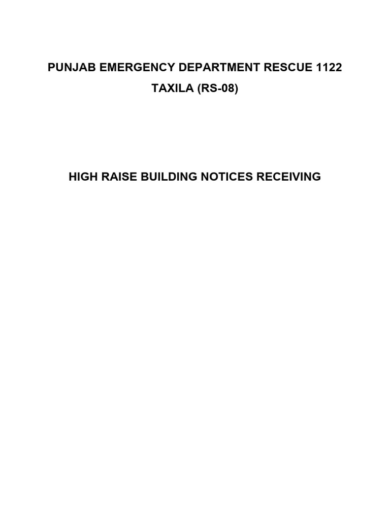 High Rise Buildings Notices Recivings Word Format | PDF