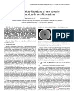 Modélisation Électrique D'une Batterie en Fonction de Ses Dimensions