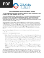 Download Barack Obama  Joe Bidens Plan for Tackling Domestic Hunger by Barack Obama SN6849293 doc pdf