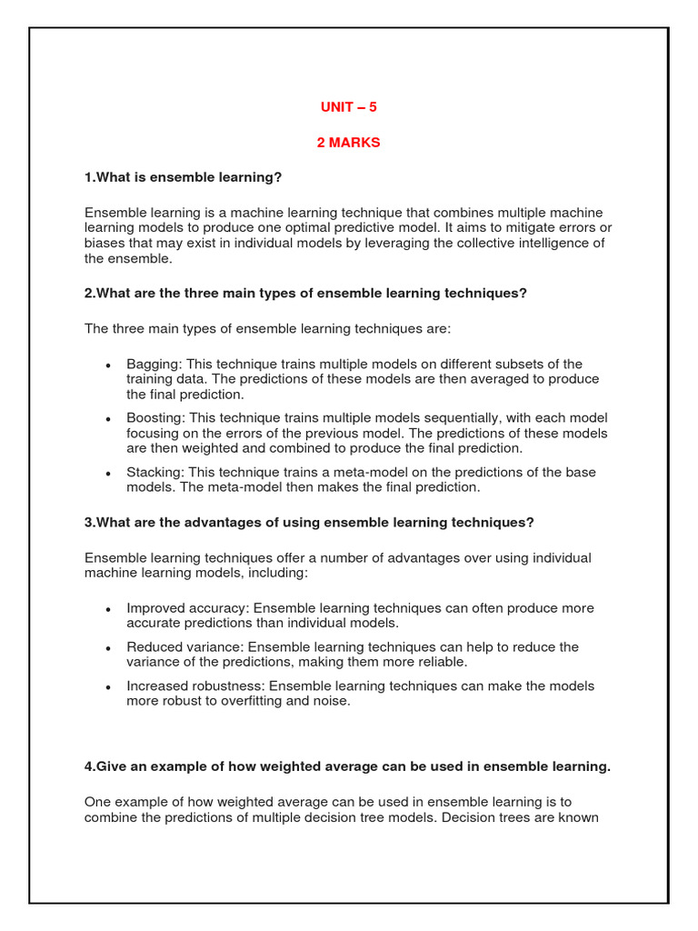 Unit 5 Rel Pdf Machine Learning Learning