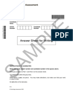 Test and Train Practice Test C1 Advanced Writing Sample Answer Sheet