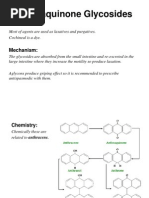 Pharmacognosy Lecture # 2 (Anthraquinone Glycosides) [By, Sir Tanveer Khan]