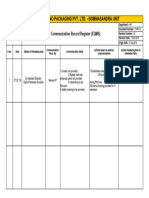 F HR 12 REV.01 External Communiation Record Register Y