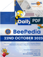 Daily Current Affairs (Beepedia) 22nd October 2023