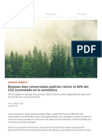 Bosques Bien Conservados Podrían Retirar El 30% Del CO2 Acumulado en La Atmósfera