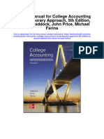 Solution Manual For College Accounting A Contemporary Approach 5th Edition M David Haddock John Price Michael Farina