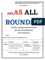 MCM301 Assignment Solution Fall 2023 by PIN2 and MUHAMMAD (MAS All Rounder)