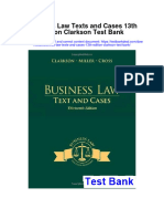 Business Law Texts and Cases 13th Edition Clarkson Test Bank