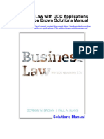 Business Law With Ucc Applications 13th Edition Brown Solutions Manual