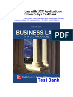 Business Law With Ucc Applications 14th Edition Sukys Test Bank