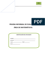 Prueba Informal Matemáticas