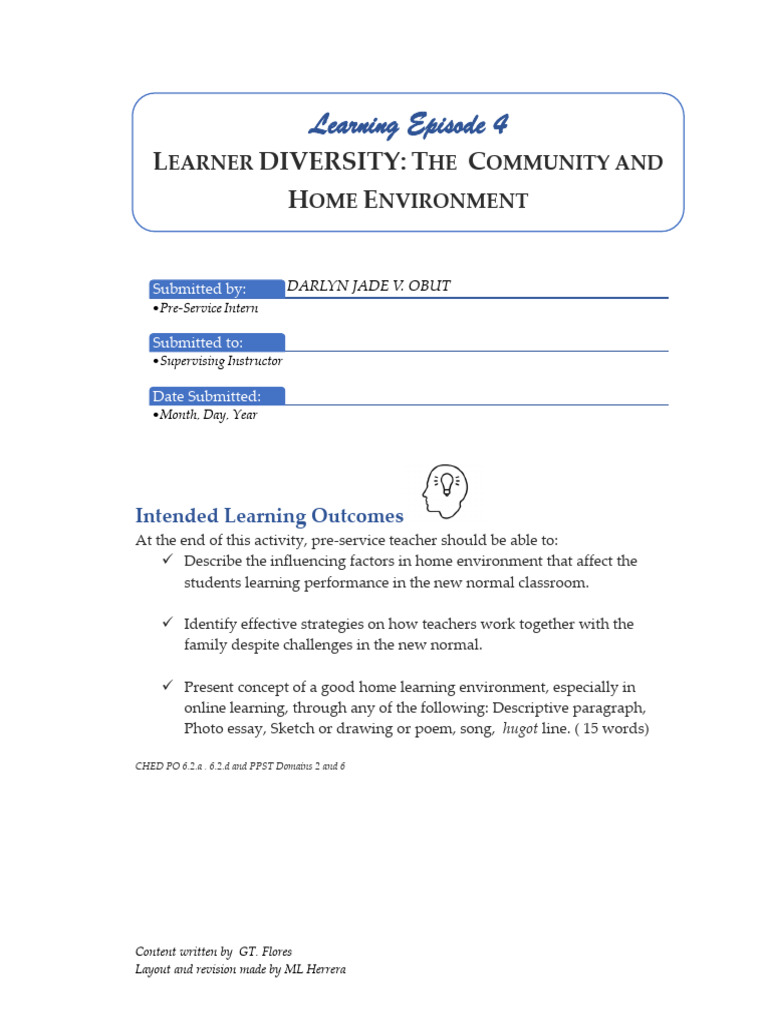 Home Environment Impact on Learning | PDF | Learning | Teachers