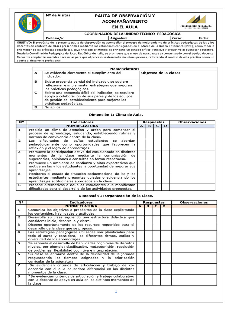 Mejora de Prácticas Pedagógicas en Aula | PDF | Maestros | Salón de clases