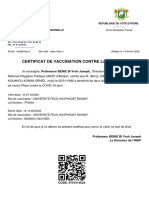 Certificat de Vaccination Contre La Covid-19: Union-Discipline-Travail