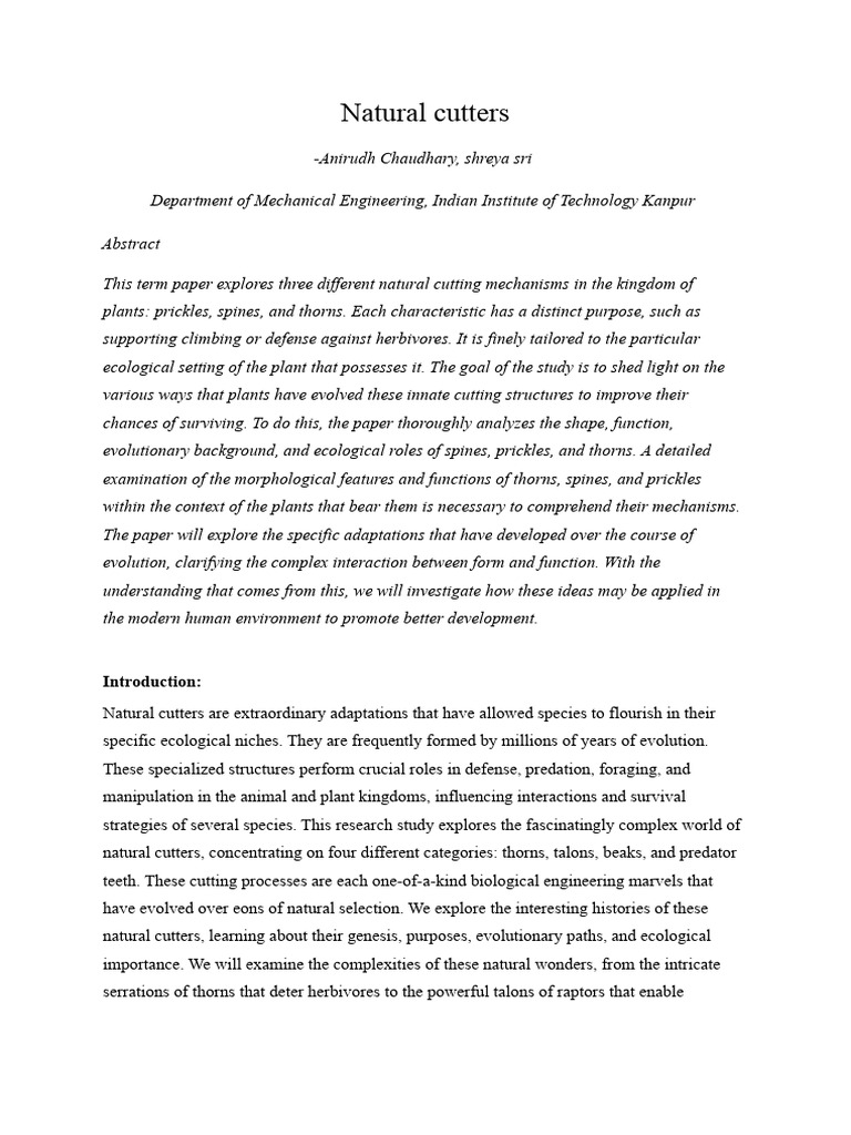 Natural Cutters PDF Herbivore Ecology