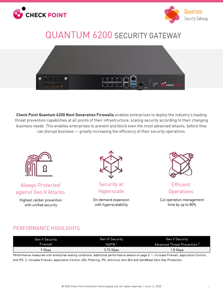 6200 Security Gateway Datasheet | PDF | Firewall (Computing) | Internet ...