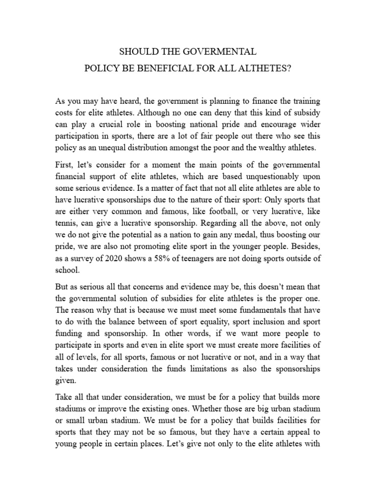 should-be-the-govermental-subsidy-policy-beneficial-for-all-athletes-pdf