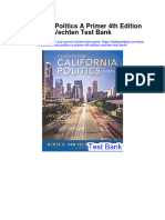 California Politics A Primer 4th Edition Vechten Test Bank