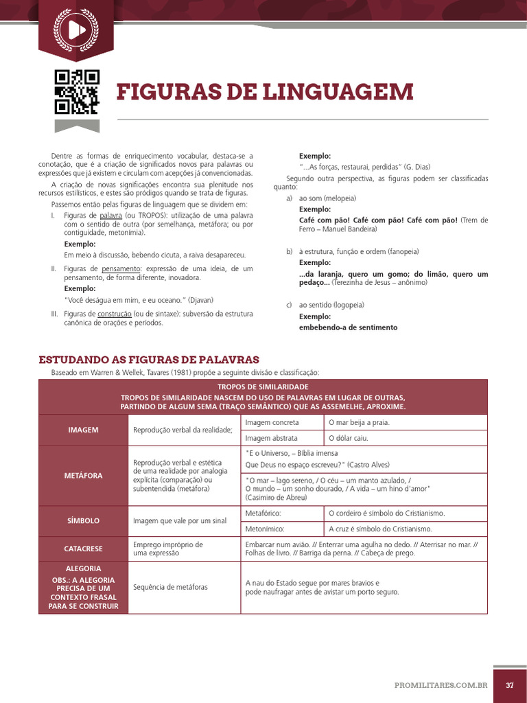 Figuras de Linguagem: Conceitos e Exemplos | PDF | Metáfora | Amor