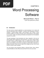 Chapter 5 Word Processing Software Part 2