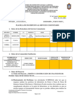 Planilla S.C.1 Inscripción Servicio Comunitario