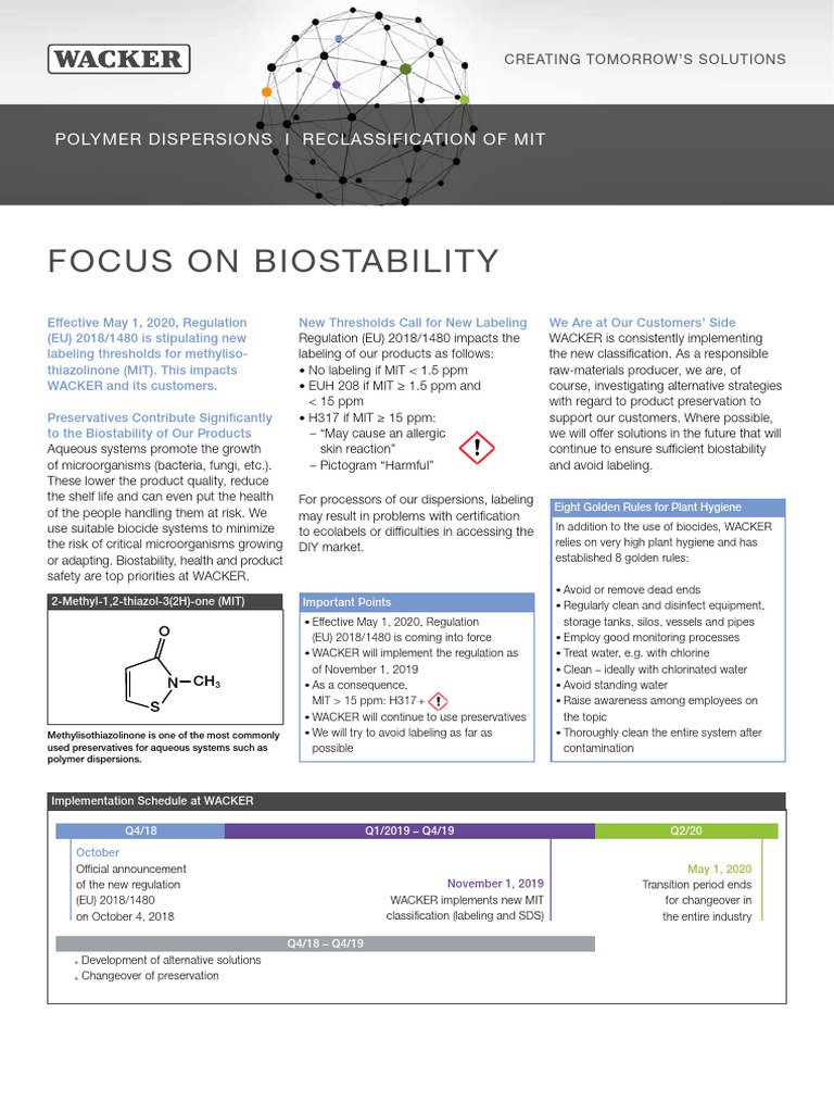 BROCHURE Polymers Dispersions Reclassification of MIT-WACKER-10-18 ...