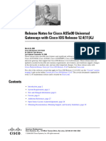Release Notes For Cisco AS5x00 Universal Gateways With Cisco IOS Release 12.4 (11) XJ