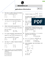Applications of Derivatives - DPP 23.2 - Shaurya 2.0
