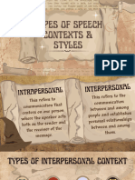 Types of Speech Contexts & Styles