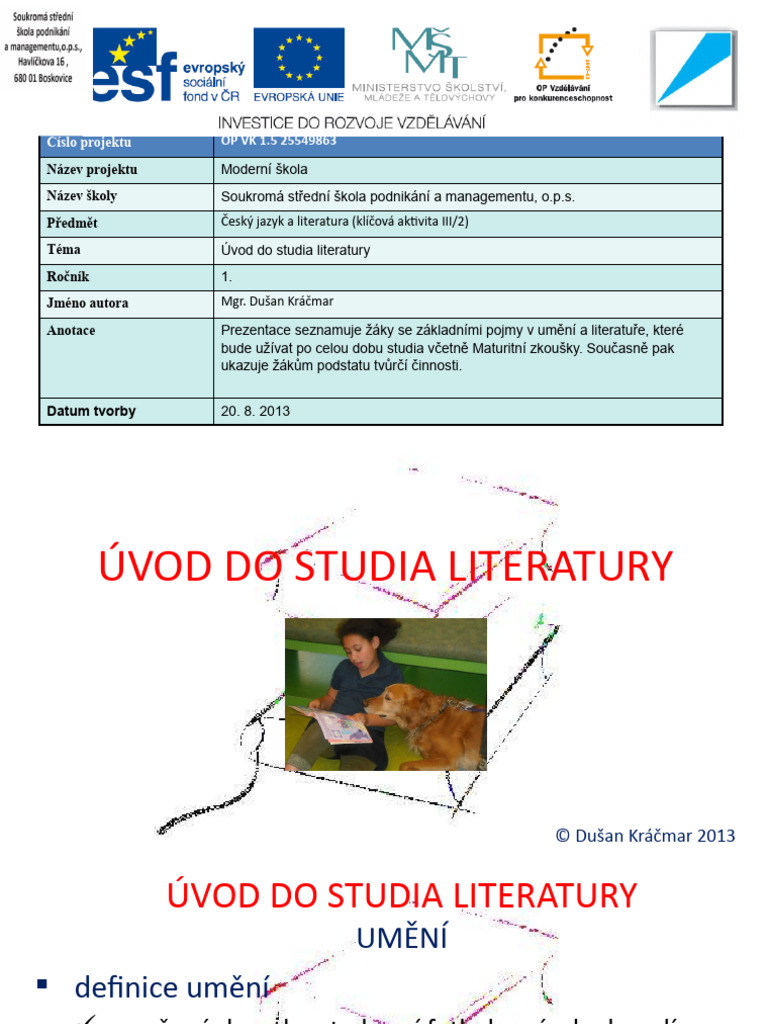Úvod Do Literatury | PDF