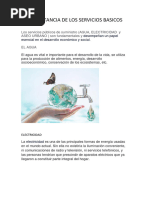 Importancia de los Servicios Básicos | PDF | Residuos | Agua